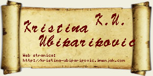 Kristina Ubiparipović vizit kartica